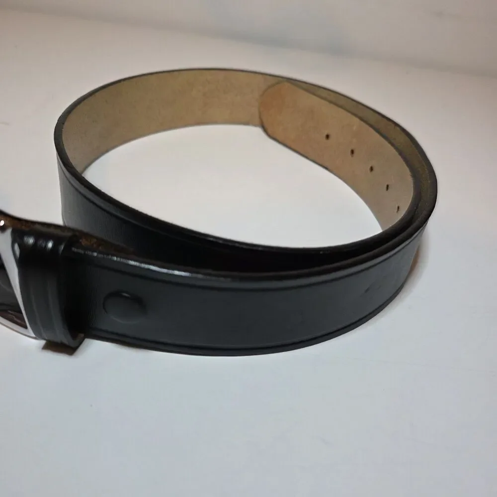 Dutyman 1611 Plain Leather Government Spec Black Size 38 Duty Belt 1.75 In Wide